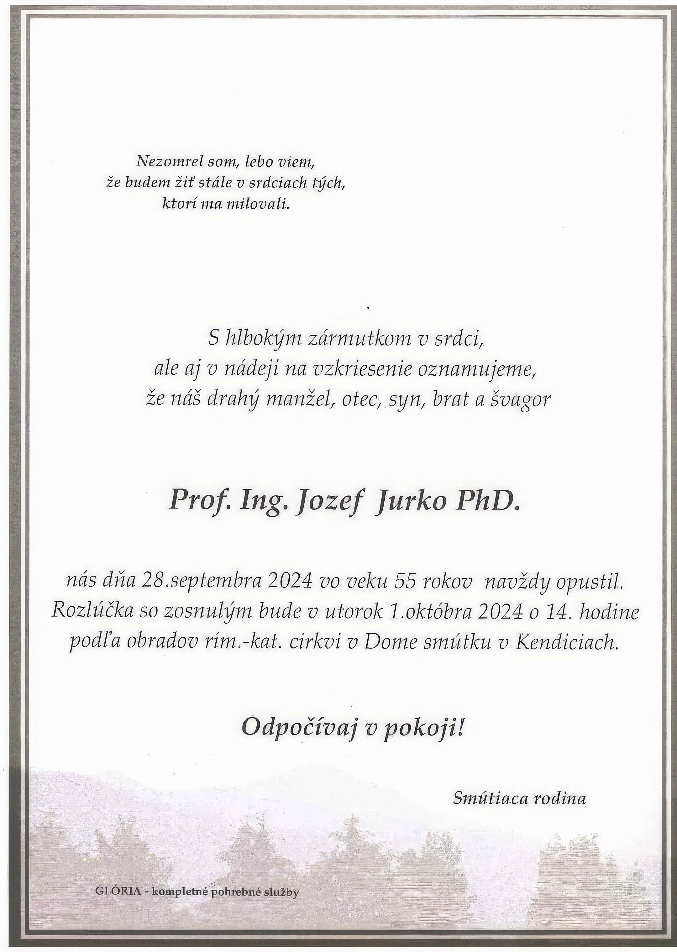 prof. Ing. Jozef Jurko, PhD.